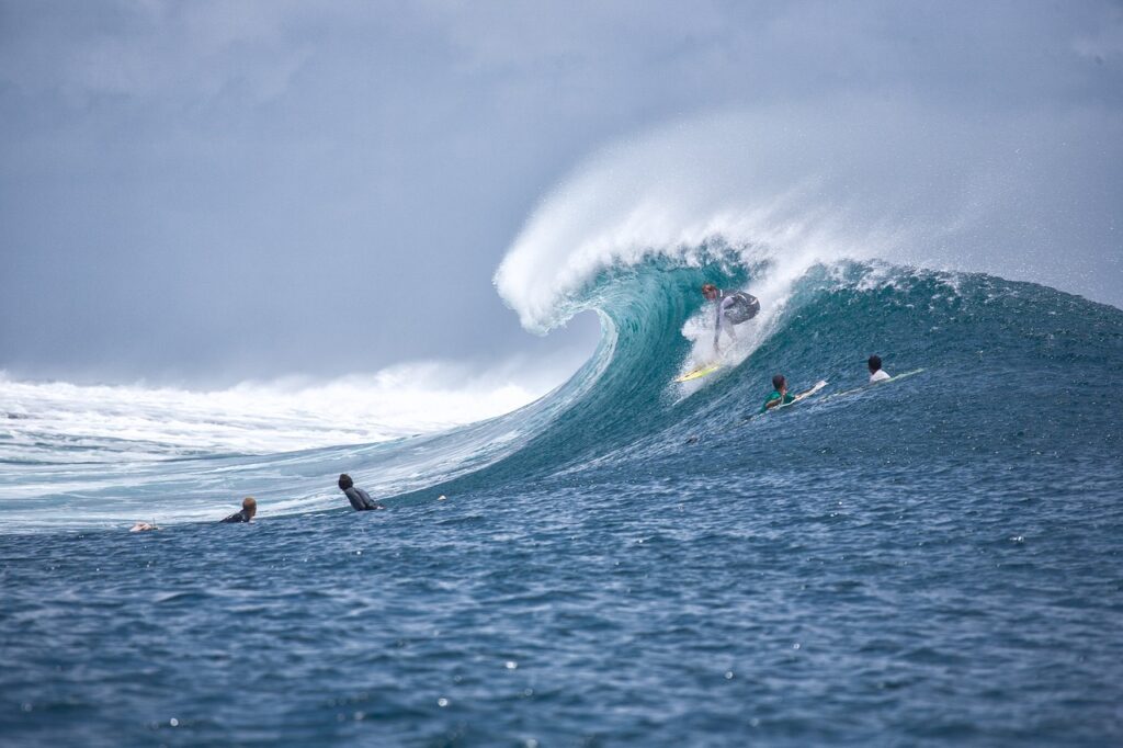 surf, surfing, big wave, surfer, splash, the indian ocean, beach, nature, water, indonesia